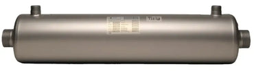 Silvrig cylindrisk vattenavhärdare Titan med minimal tryckförlust och maximal energieffektivitet