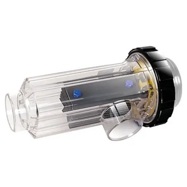 Zodiac Expert klar plastcylindrisk poolfilter med svarta ändkåpor för maximal anpassning