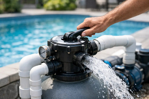 Rengöra poolfilter med backspolning - så gör du