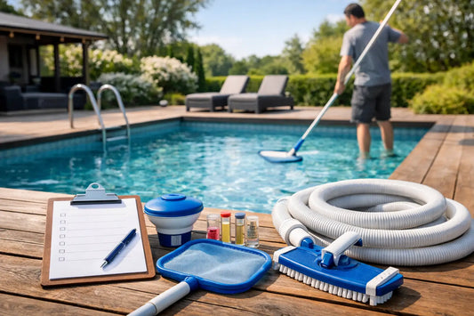 Våröppning av pool - checklista steg för steg