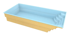 Üvegszálas medence Aruba 800 8,20 m x 3,70 m x 1,50 m