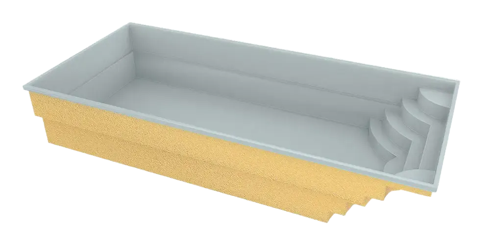 Üvegszálas medence Aruba 800 8,20 m x 3,70 m x 1,50 m