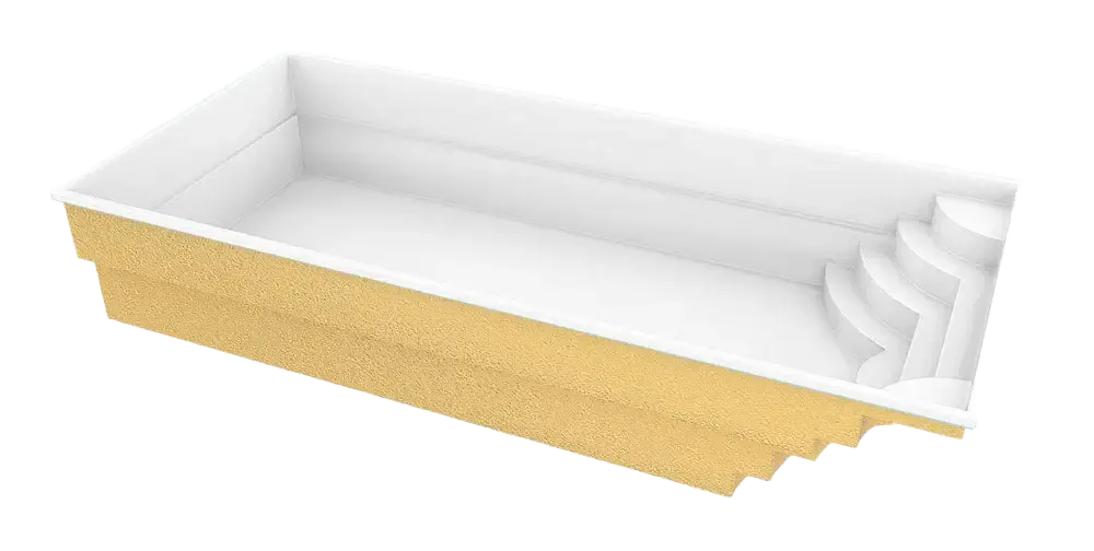 Üvegszálas medence Aruba 800 8,20 m x 3,70 m x 1,50 m
