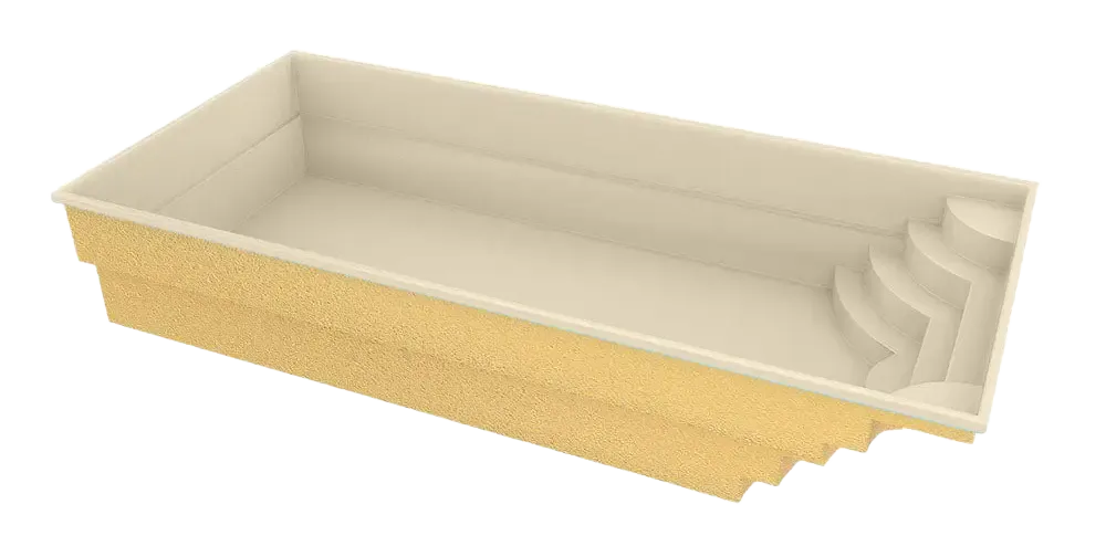 Üvegszálas medence Aruba 800 8,20 m x 3,70 m x 1,50 m