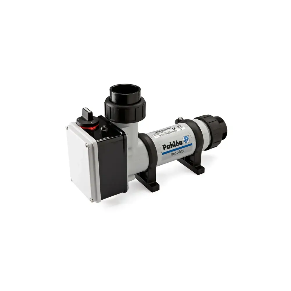 Pahlén Aqua Compact elvärmare 3-18kW för badtunna i silver-svart design