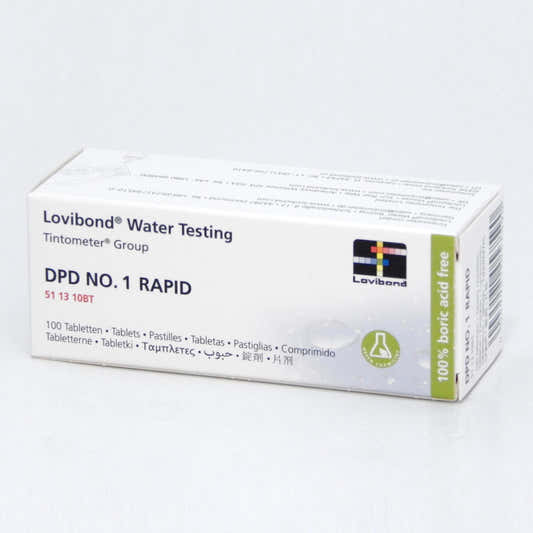 Testtablett test-kit fritt klor DPD1 100 tabletter