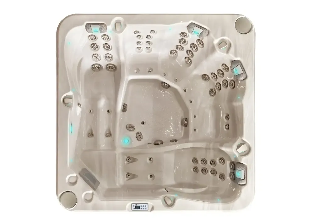 PassionSpa Retreat Spabad beige med blå lys och jetmunstycken