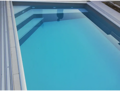 Pooltime Exclusive medence, 12 mm – modern kialakítás, téglalap alak, türkizkék víz