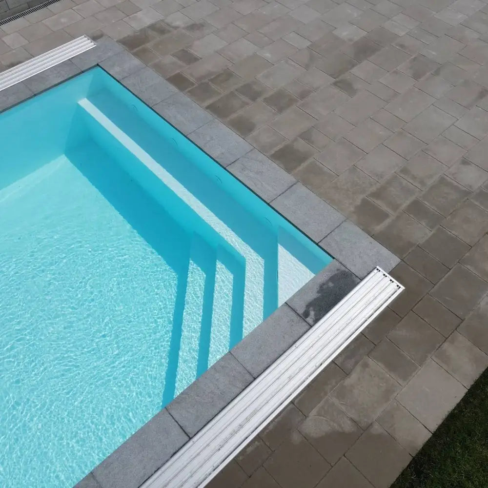 Pooltime Exclusive medence, 12 mm – téglalap alak, türkizkék víz