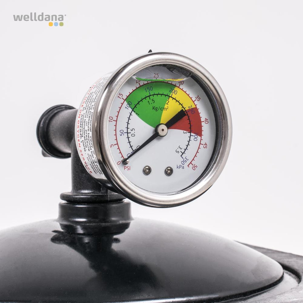 Welldana grått sandfilter med topp- eller sidoventil